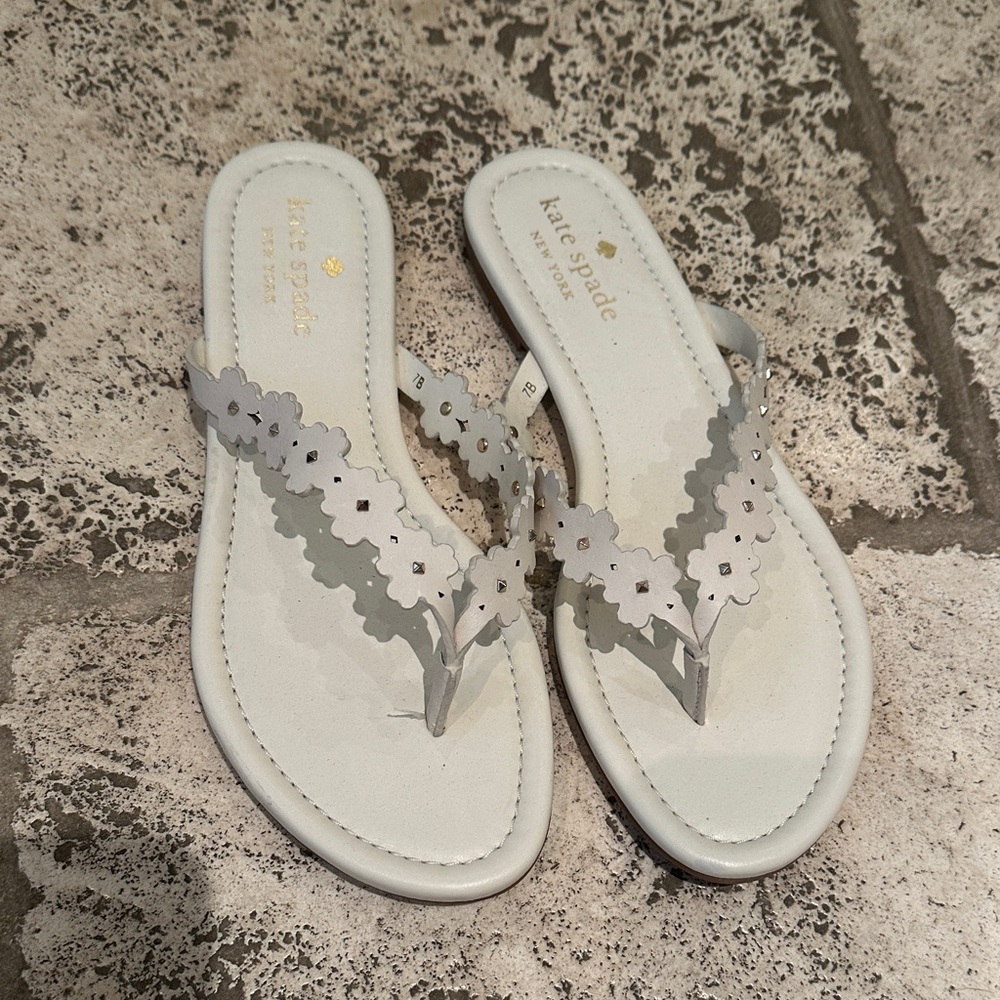 Kate Spade Ivory Floral Sandals